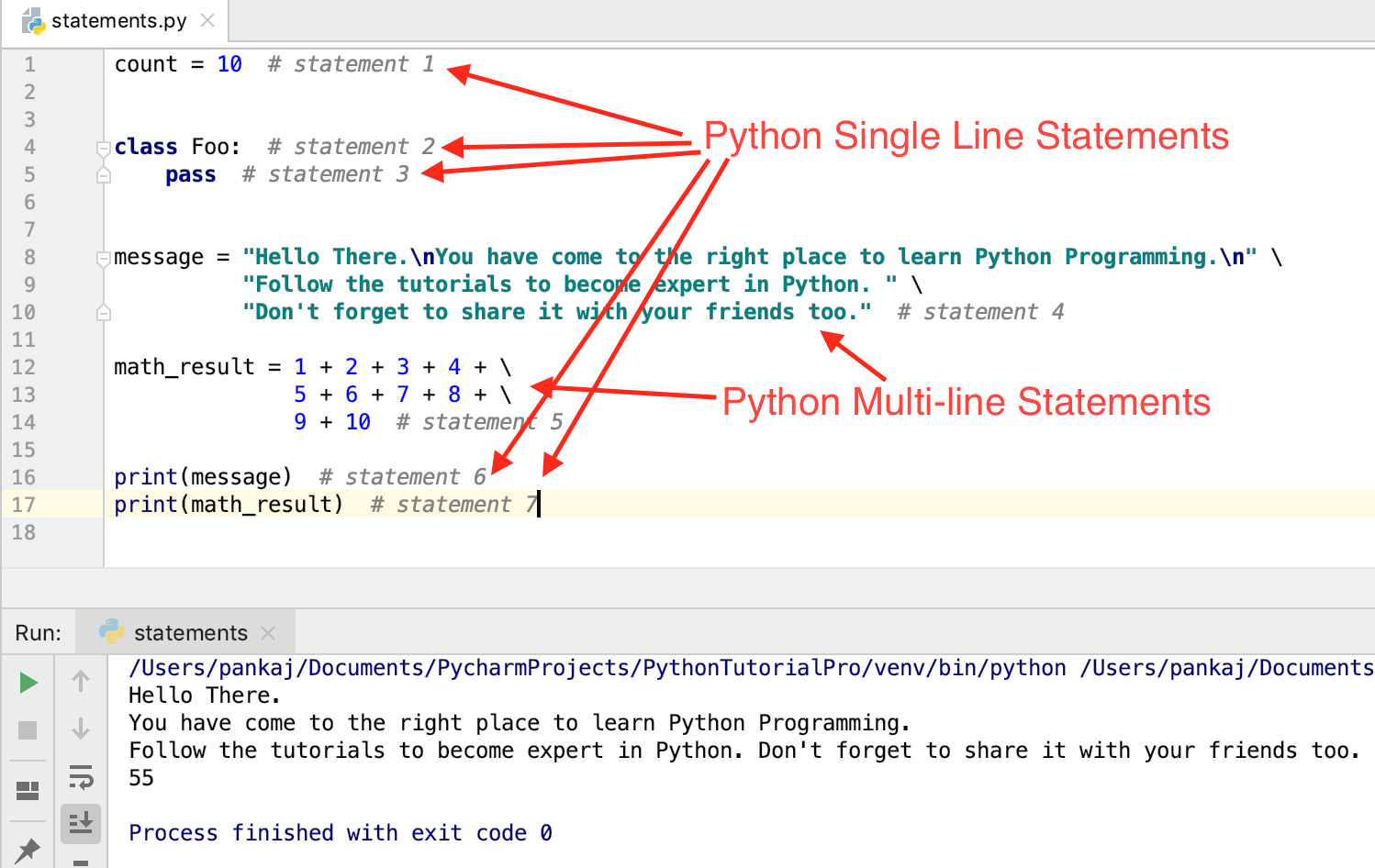 python multiple assignments on one line