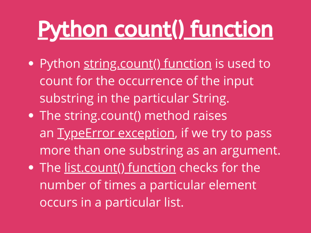 How to Use Python count() Function AskPython
