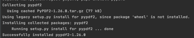 pypdf2 pip install