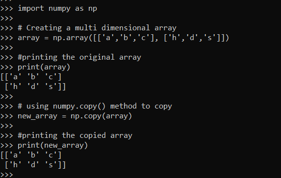 NumPy.copy(): How to Copy NumPy Arrays - AskPython